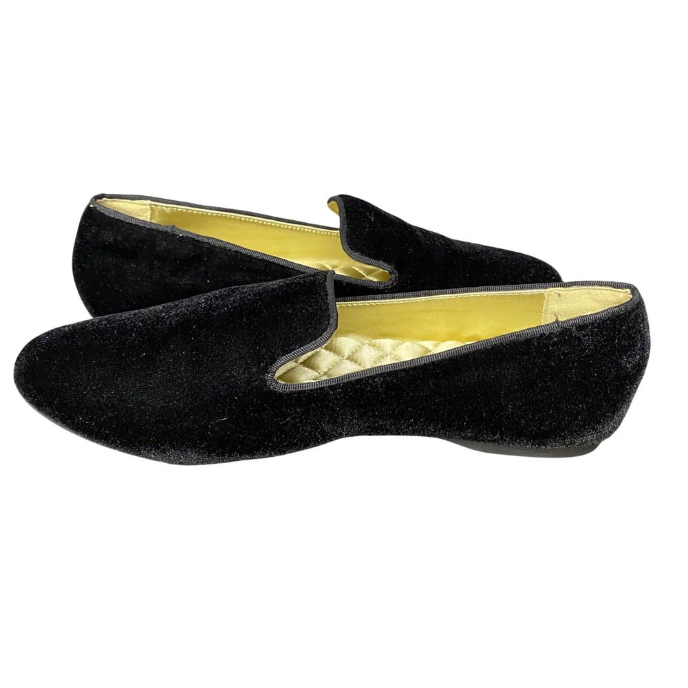 Birdies The Starling Black Velvet Smoking Slipper Loafers‎ Flats Womens 8 - Picture 5 of 13